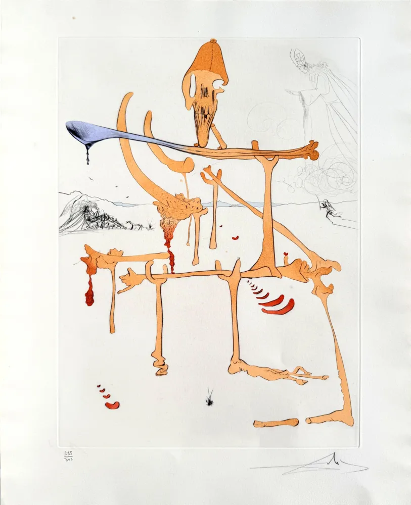 Radierung Dali - Quevedos Visioner, Planche II