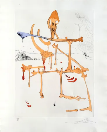Radierung Dali - Quevedos Visioner, Planche II