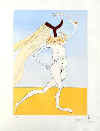 Radierung Dali - Quevedos Visioner, Planche III