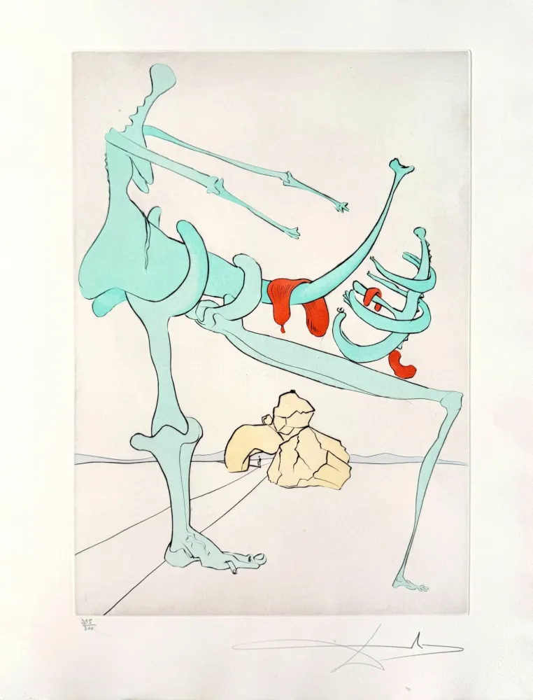 Radierung Dali - Quevedos Visioner, Planche IV