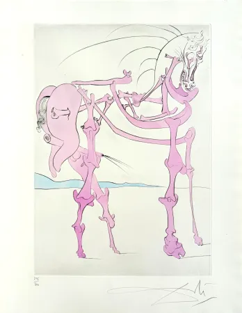 Radierung Dali - Quevedos Visioner, Planche V