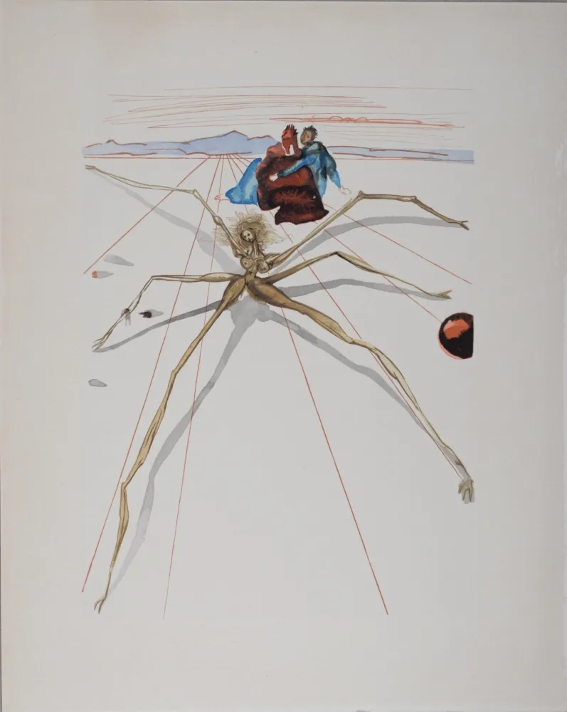 Lithographie Dali - Quittant la corniche de la colère