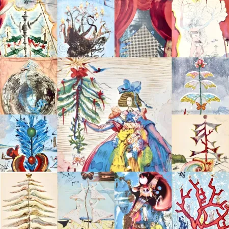 Keine Technische Dali - Rare gift for this Christmas: a collection of 13 original vintage Christmas cards (1958 - 1970)