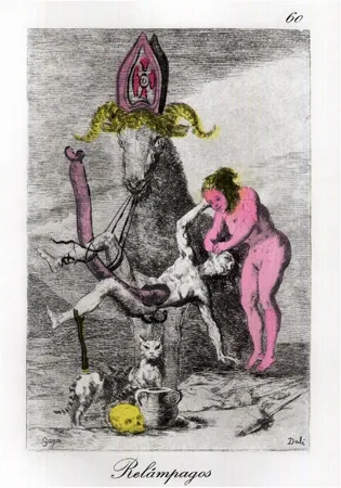 Kaltnadelradierung Dali - Relampagos