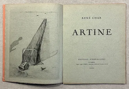 Illustriertes Buch Dali - René Char. ARTINE. Avec une gravure de Salvador DALI (1930)