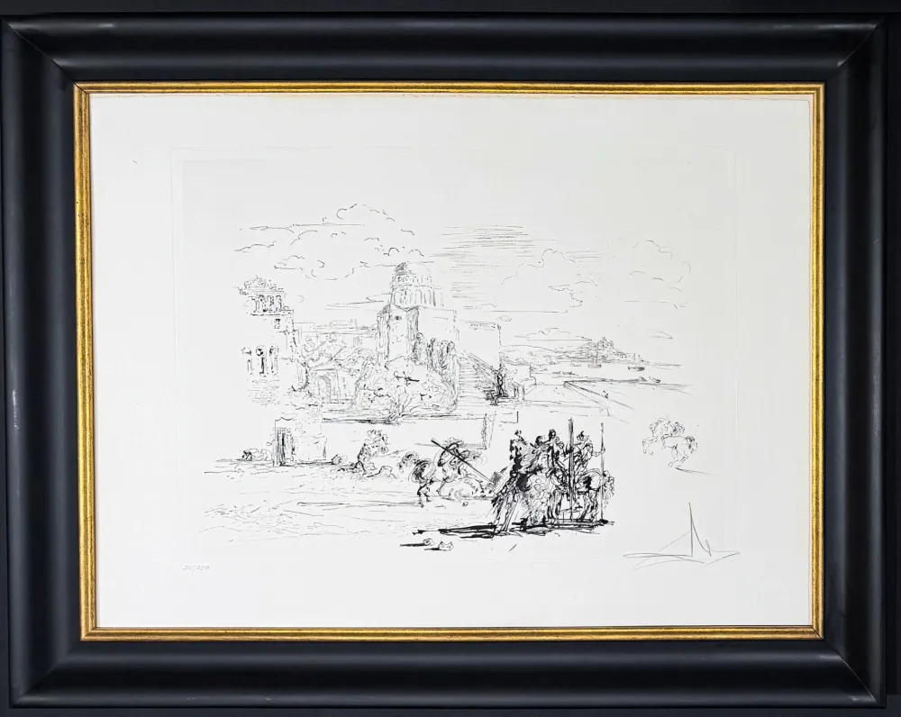 Kaltnadelradierung Dali - Rome and Cadaqués