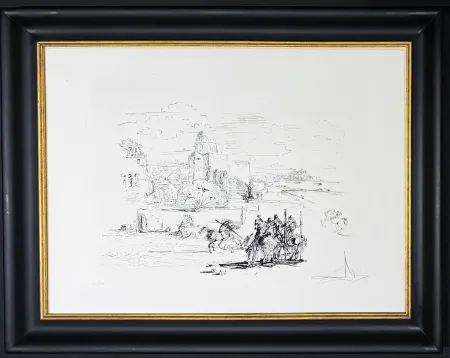 Kaltnadelradierung Dali - Rome and Cadaqués