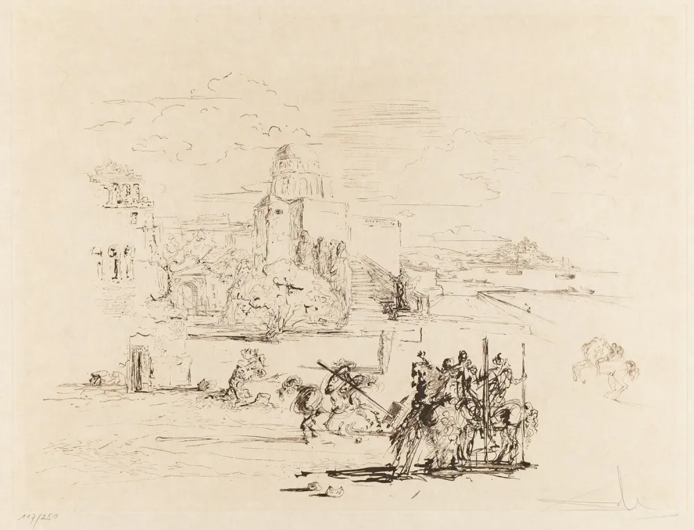 Radierung Dali - Rome and Cadaqués
