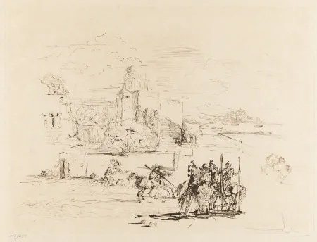 Radierung Dali - Rome and Cadaqués
