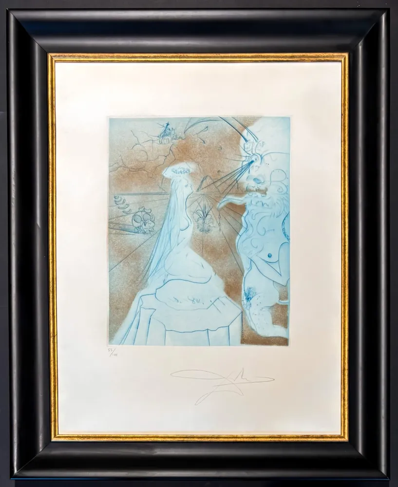 Stich Dali - Salvador Dalì (1904-1989) - Femme a coussin - Drypoint, etchings - 1969