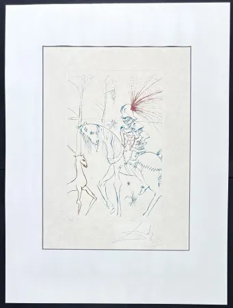 Stich Dali - Salvador Dalí (1904–1989) - La gué du sang - Drypoint, etching on Japanese paper - 1975
