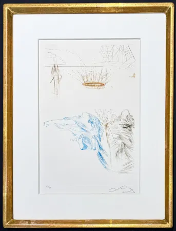 Stich Dali - Salvador Dalí (1904–1989) – Le Testament de Tristan – Colour-printed drypoint etching – 1970