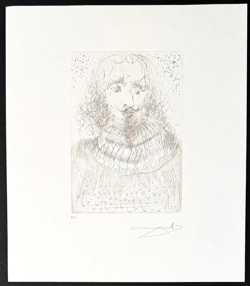 Stich Dali - Salvador Dalí (1904–1989) - Shakespeare - Drypoint etching on Rives Paper - 1968