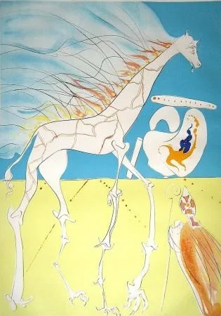 Radierung Dali - Saturnian giraffe