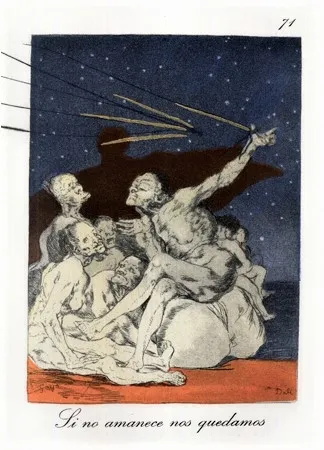 Kaltnadelradierung Dali - Si no amanece nos quedamos