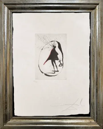 Kaltnadelradierung Dali - Silhouette