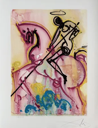 Lithographie Dali - St. George