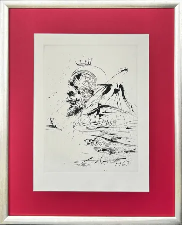 Radierung Dali - Study for a Dream