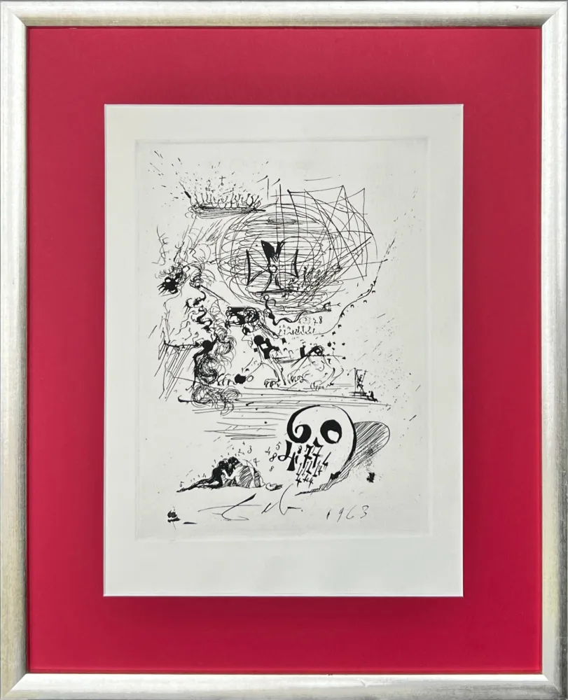 Radierung Dali - Study for a Second Dream