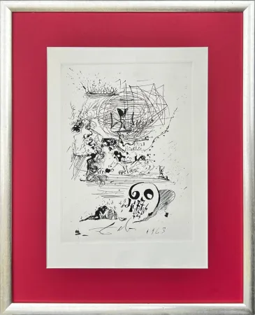 Radierung Dali - Study for a Second Dream