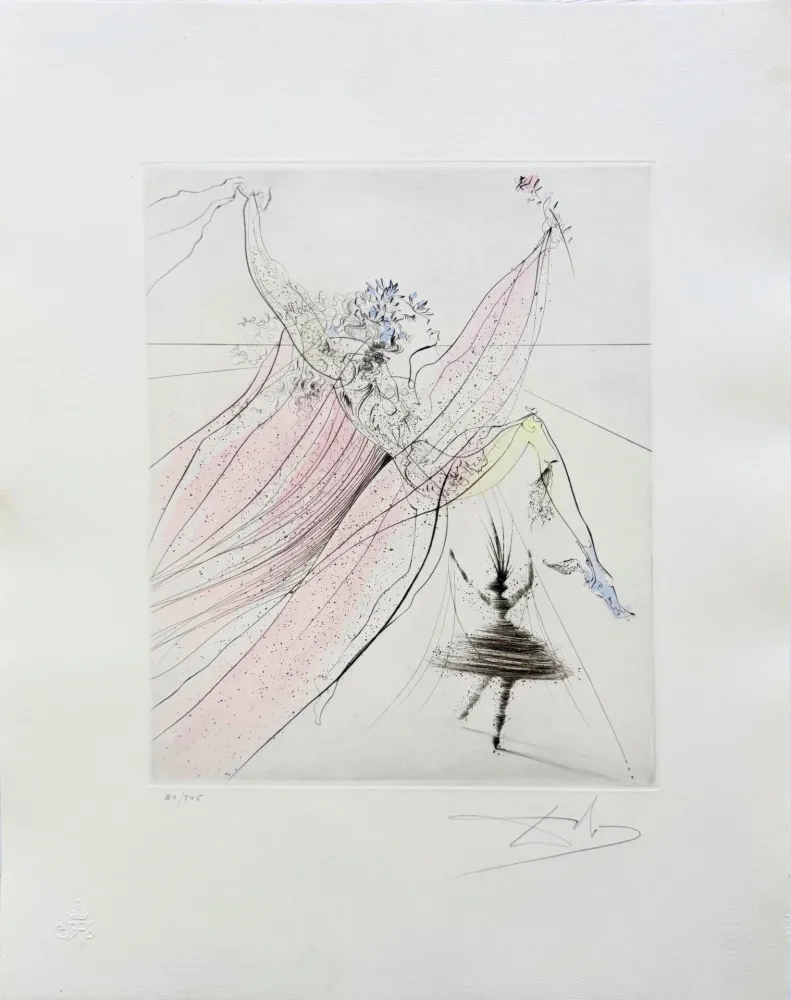 Kaltnadelradierung Dali - Terpsichore