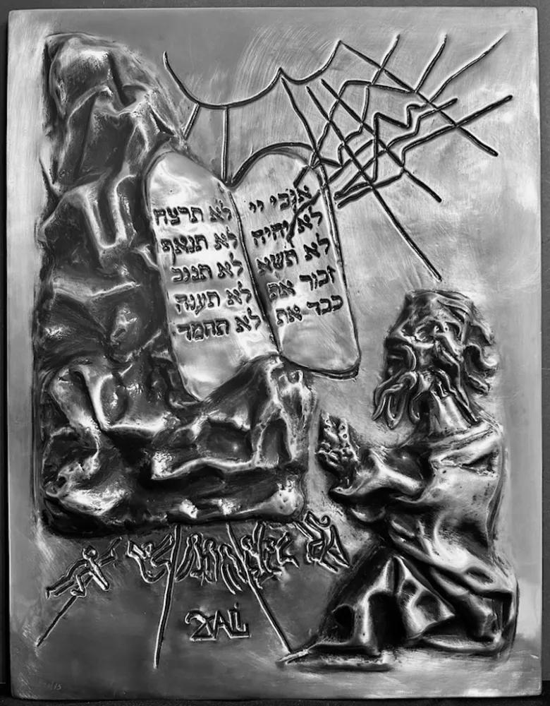 Hochdruck Dali - The 10 Commandments Platinum Bas Relief
