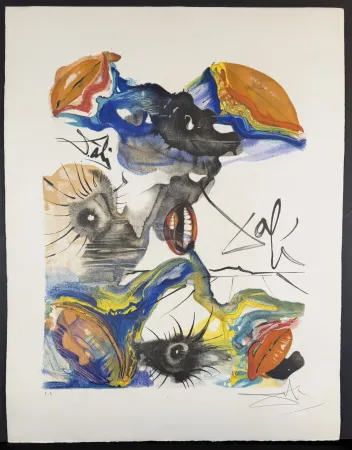 Lithographie Dali - The Butterfly & The Lips The Lips