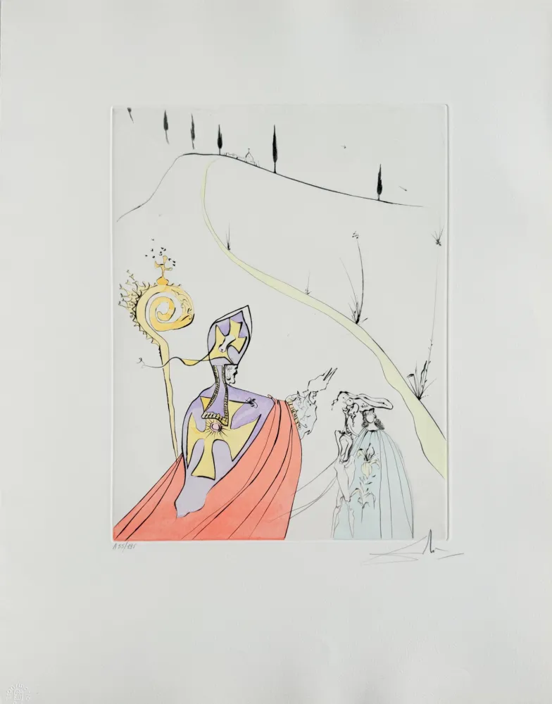 Radierung Dali - The Divine Love of Gala
