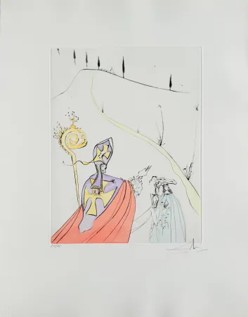 Radierung Dali - The Divine Love of Gala
