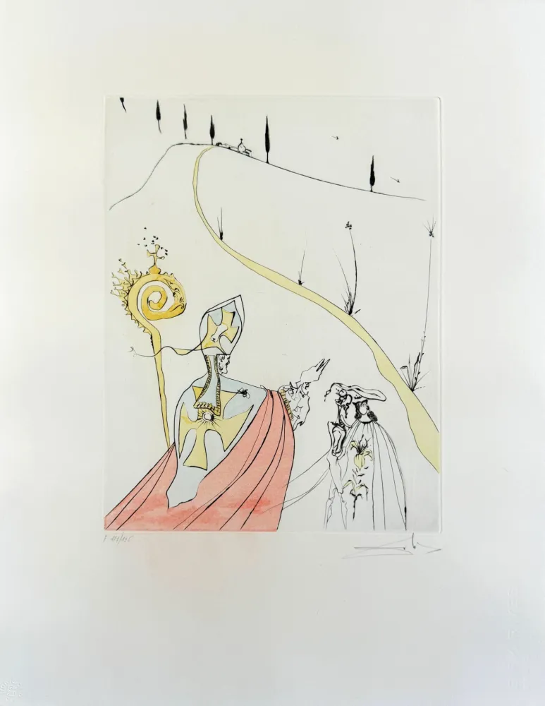 Radierung Dali - The Divine Love of Gala