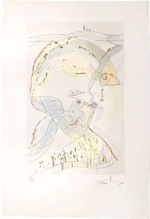 Kaltnadelradierung Dali - THE DOVELIKE EYES OF THE BRIDE