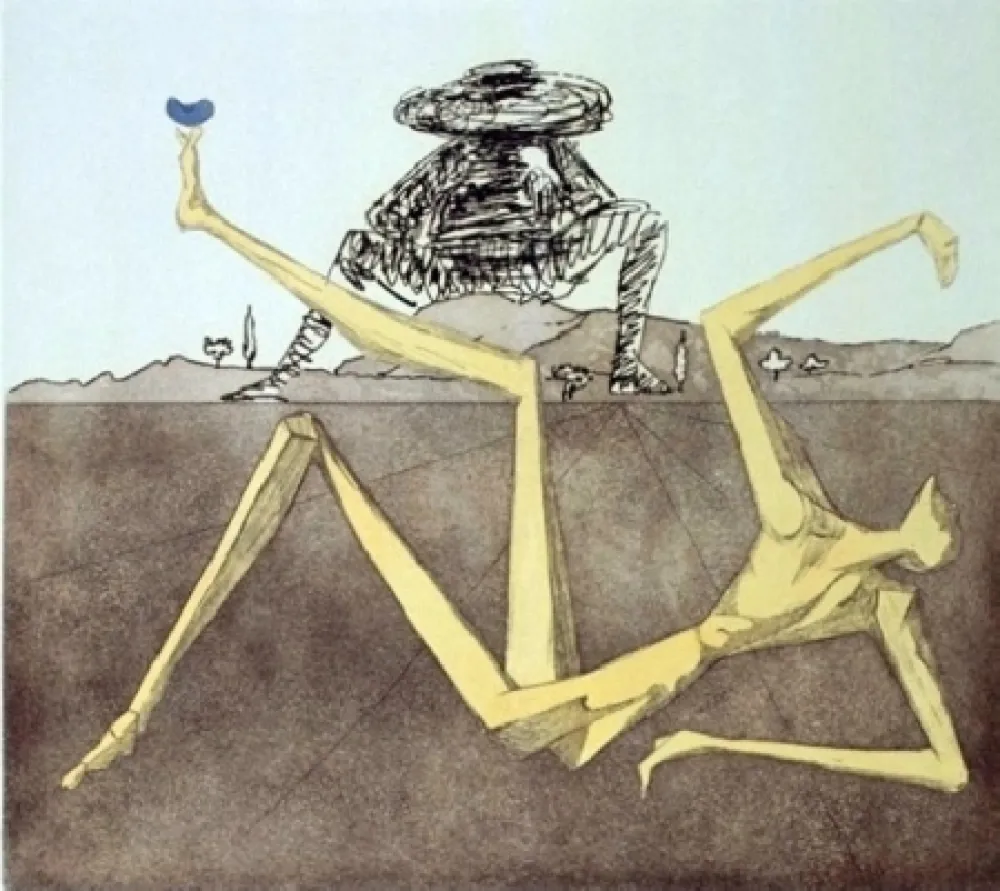 Radierung Und Aquatinta Dali - The Heart Of Madness