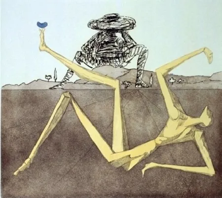 Radierung Und Aquatinta Dali - The Heart Of Madness