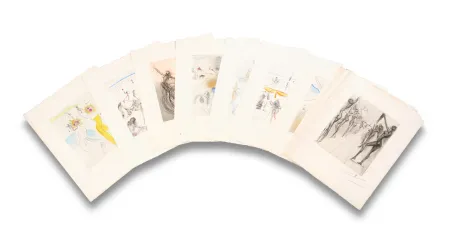 Kaltnadelradierung Dali - The Hippies