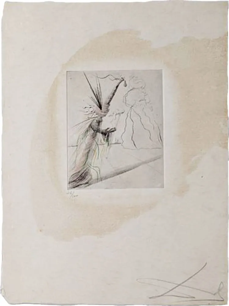 Kaltnadelradierung Dali - The Illusionist