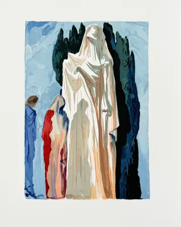 Holzschnitt Dali - The Inferno, Canto 10 - The Heretics