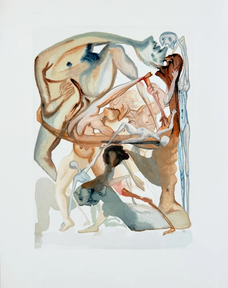 Holzschnitt Dali - The Inferno, Canto 11 - On the Edge of the Seventh Circle