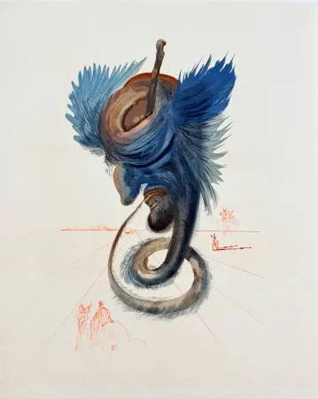 Holzschnitt Dali - The Inferno, Canto 20 - Devins et sorciers