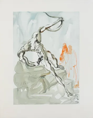 Holzschnitt Dali - The Inferno, Canto 24 - Les Voleurs