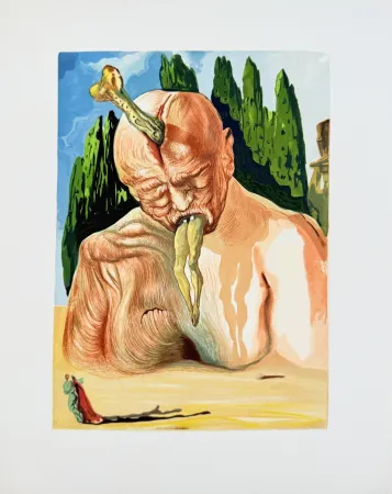 Holzschnitt Dali - The Inferno, Canto 27 - Un diable logicien