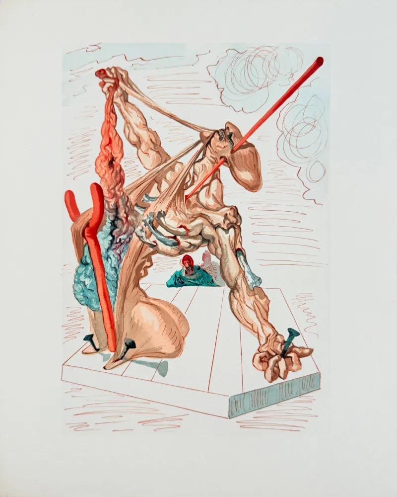 Holzschnitt Dali - The Inferno, Canto 29 - The Personators