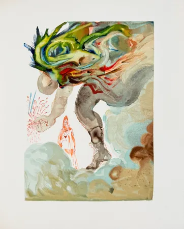 Holzschnitt Dali - The Inferno, Canto 31 - Les Géants