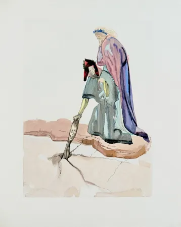 Holzschnitt Dali - The Inferno, Canto 32 - Les Traitres envers leur patrie