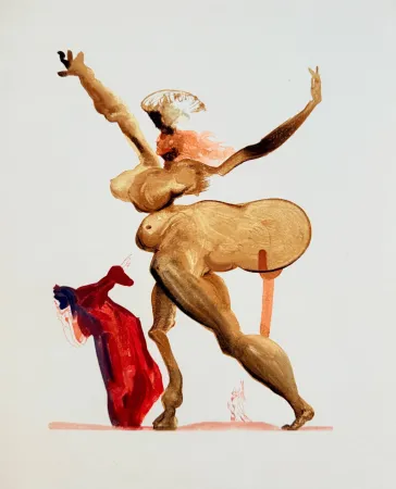 Holzschnitt Dali - The Inferno, Canto 33 -  Les Traitres envers leurs hôtes