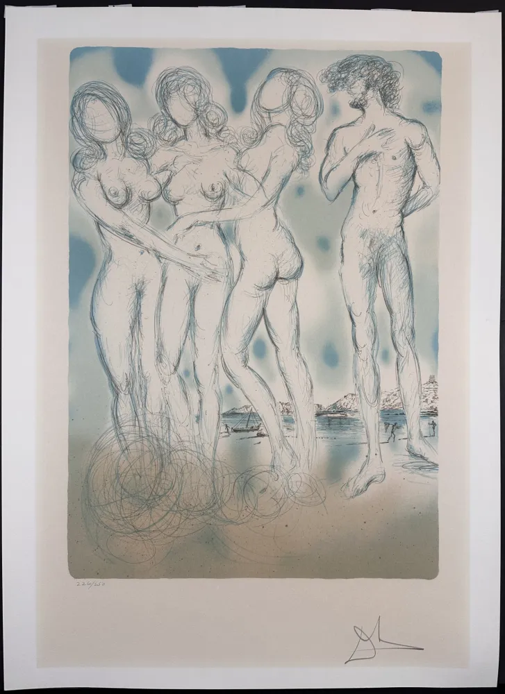 Lithographie Dali - The Judgment of Paris
