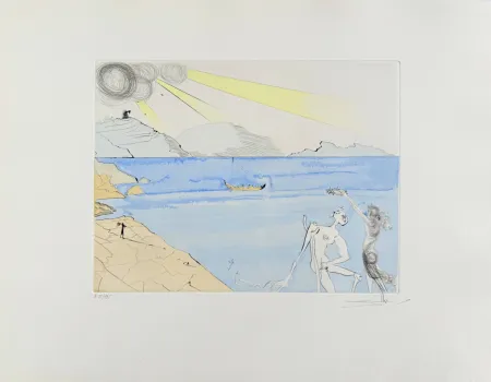 Radierung Dali - The Laurels of Happiness