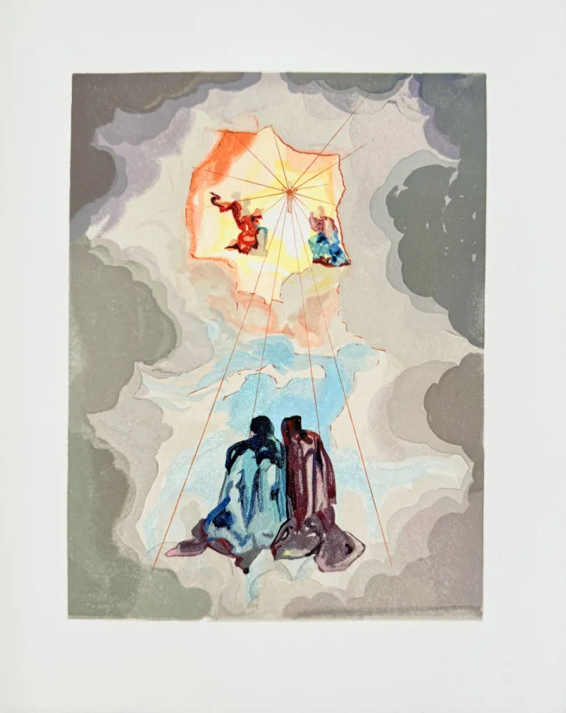 Holzschnitt Dali - The Paradise, Canto 15 - Dante's Ecstasy