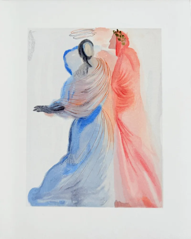 Holzschnitt Dali - The Paradise, Canto 18 - La Splendeur de Béatrice