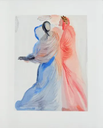 Holzschnitt Dali - The Paradise, Canto 18 - La Splendeur de Béatrice