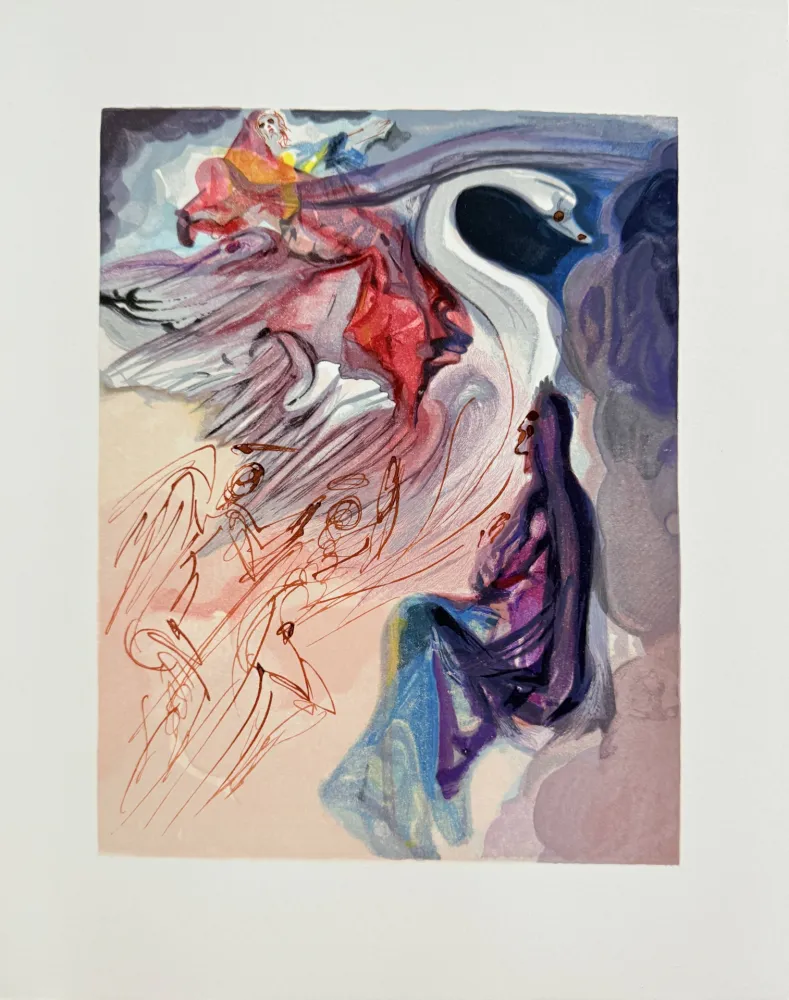 Holzschnitt Dali - The Paradise, Canto 19 - The Language of the Bird